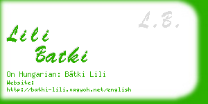 lili batki business card