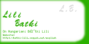 lili batki business card